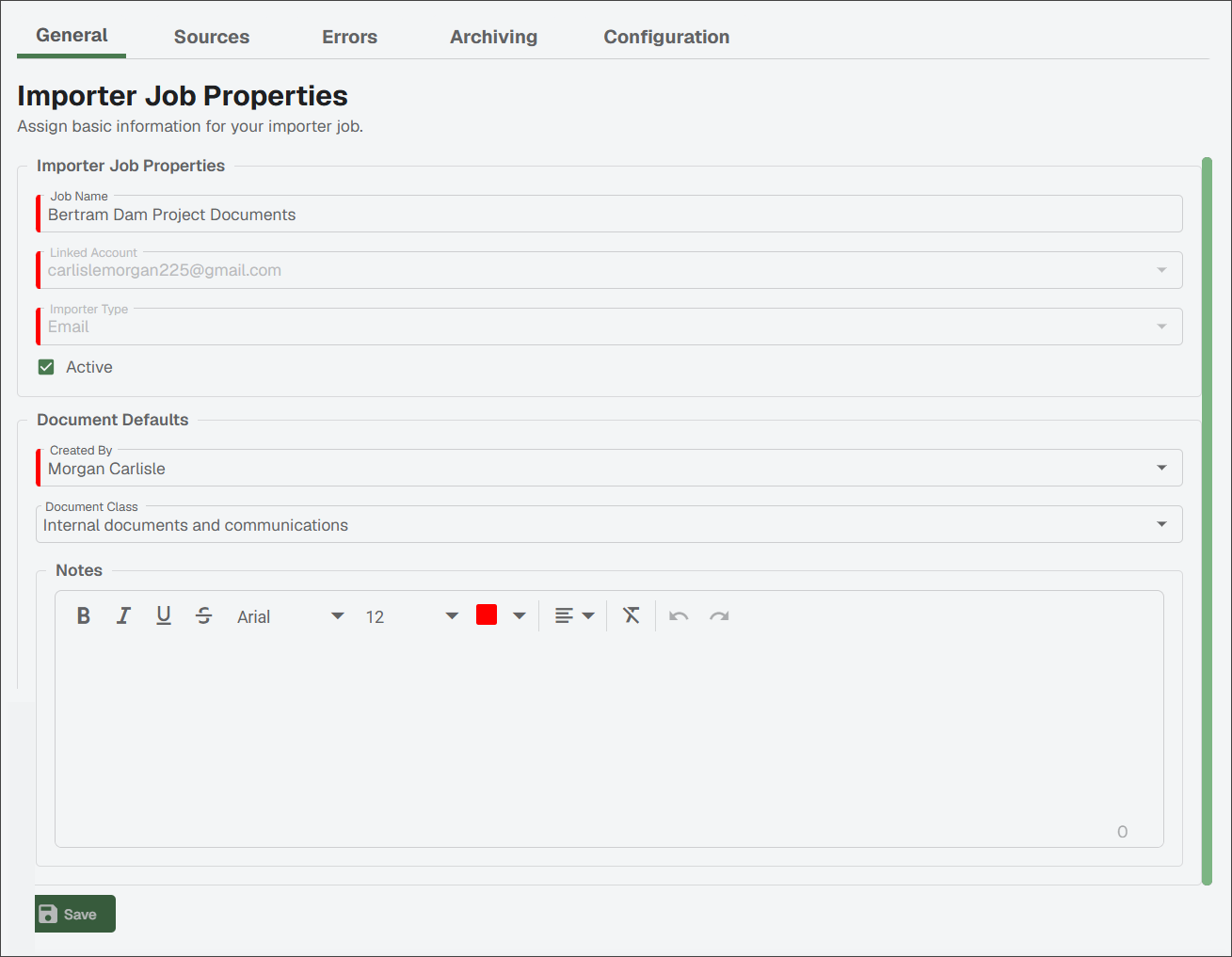 SageVaultSettingsImporterJobsImporterJobsAccountPropertiescomplete-mh.PNG